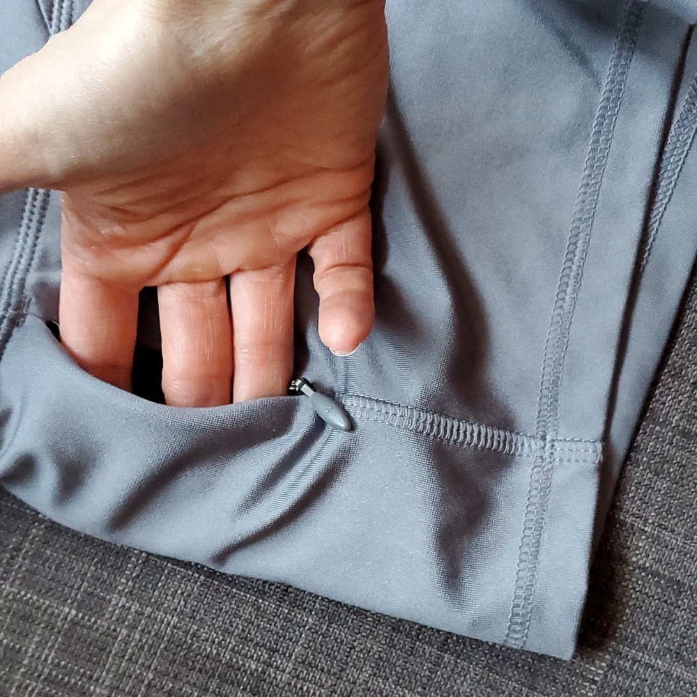 adidas Gray Athletic Shorts with Pink Waistband - Picture 3 of 13